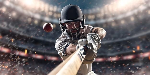 A-closeup-of-a-cricket-player-batting-in-action-during-a-game-_-Premium-AI-generated-image